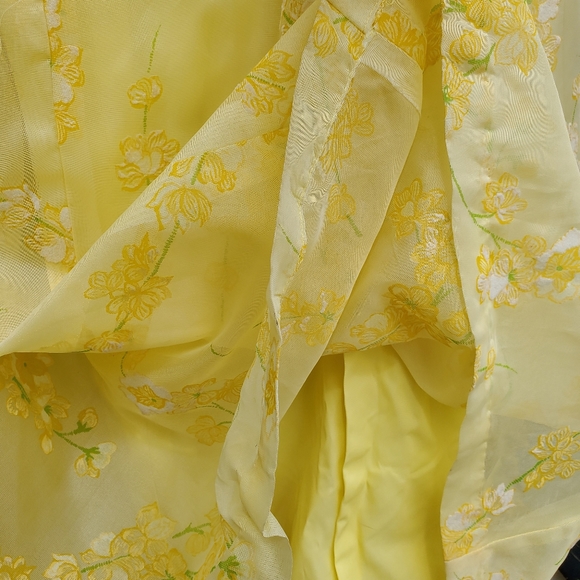 Vintage 1960's/70's Yellow Floral Halter Dress XS - Picture 15 of 16